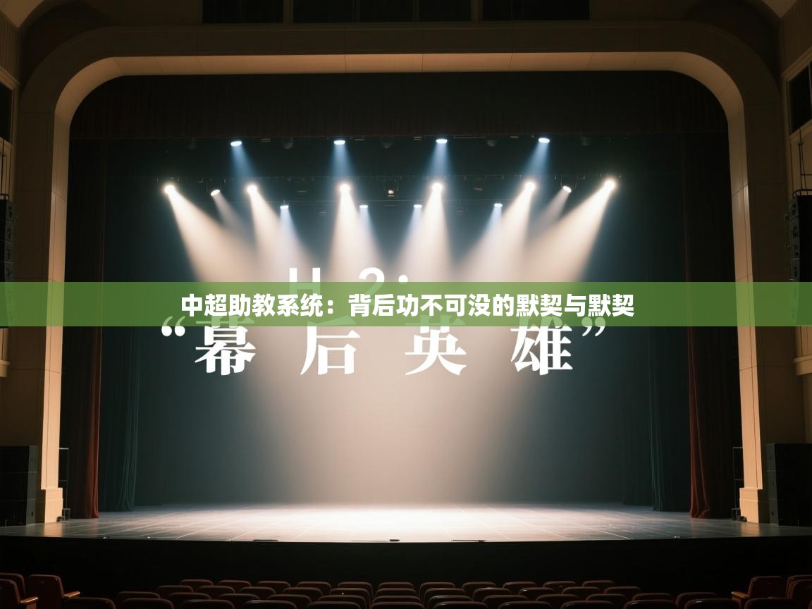 中超助教系统:背后功不可没的默契与默契 第2张